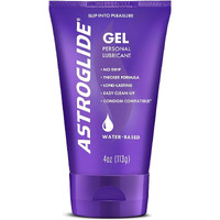 Astroglide Water Based Lube (4oz), Ultra Gentle Gel Personal Lubricant for Vaginal and Anal Sex, Stays Put with No Drip, Sex Lube for Long-Lasting Pleasure for Men, Women and Couples, Safe for Toys