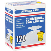 CAN LINER CLR 33G BX120 (Pack of 1)