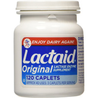 Lactaid Original Strength Lactase Enzyme Supplement, Caplets - 120 ea