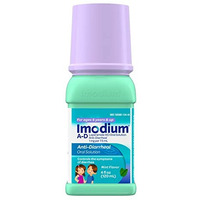 Imodium A-D Children's Liquid Anti-Diarrheal Medicine with Loperamide Hydrochloride for Diarrhea Symptom Treatment & Control for Kids, Mint Flavor, 4 fl. oz