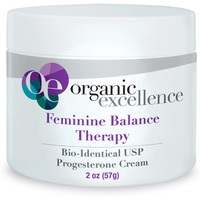 Organic Excellence Feminine Balance Therapy - USP Bio-Identical Progesterone Cream - 2 oz