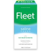 Fleet Laxative Saline Enema for Adult Constipation, 4.5 fl oz, 4 Bottles