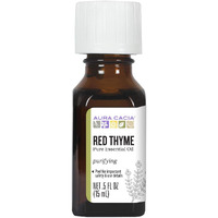 Aura Cacia Red Thyme Essential Oil | GC/MS Tested for Purity | 15ml (0.5 fl. oz.)