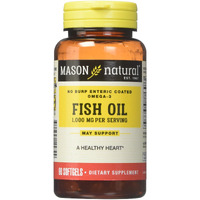 Fish Oil 1000 Mg No Burp Softgel, By Mason Vitamins - 90 Ea