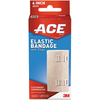 Ace Elastic Bandage with Clips 4", 1-Count Package
