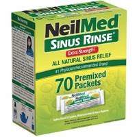 NeilMed's Sinus Rinse Extra Strength Pre-Mixed Hypertonic Packets-for Sinus Relief, 70 Count Box (Pack of 2)