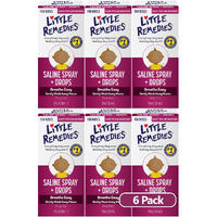 Little Remedies Saline Spray and Drops | Safe for Newborns | 1 Fl Oz (Pack of 6)