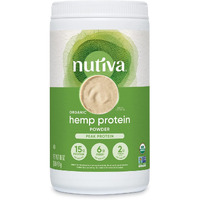 Nutiva Organic Cold-Pressed Raw Hemp Seed Protein Powder, Peak Protein, 16 Ounce, USDA Organic, Non-GMO, Whole 30 Approved, Vegan, Gluten-Free & Keto, Plant Protein with Essential Amino Acids