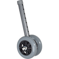Drive Medical Heavy Duty Bariatric Walker Wheels, Silver Vein, 5"