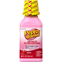 Pepto-Bismol Cherry Liquid 5 Symptom Medicine - Including Upset Stomach & Diarrhea Relief, 8-Fluid Ounce Bottles (Pack of 6)