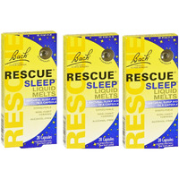Bach Rescue Sleep Liquid Melts, Dissolvable Capsules 28 ea ( Pack of 3 )