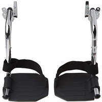 Chrome Swing Away Footrests with Aluminum Footplates, 1 Pair