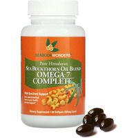 Seabuckwonders Sea Buckthorn Oil Blend, Omega-7 Complete, 60-Softgels (500mg Each)