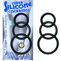 Super Silicone Cockrings - Black(D0102H7H3JG.)