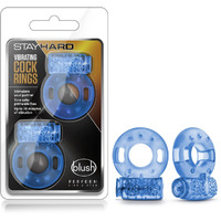 Stay Hard Vibrating Cock Rings 2 Pack Blue(D0102H5QH5A.)