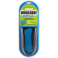 PROFOOT Workaday Gel Insoles, Men's 8-13, 1 Pair (Pack of 2)