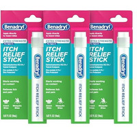 Benadryl Extra Strength Itch Relief Stick, Topical Analgesic for Pain & Itch, 0.47 fl. oz (Pack of 3)