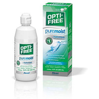 Opti-Free Puremoist Multi-Purpose Disinfecting Solution with Lens Case, 10-Ounces, 10 FL Oz (Pack of 1)
