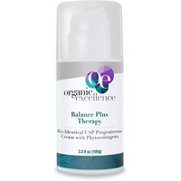 Organic Excellence Balance Plus Therapy Bio-Identical Progesterone Cream with Phytoestrogens - 3 oz