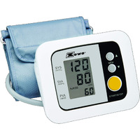 Upper arm Blood Pressure Monitor Kit: 60 Reading Memory; Includes BP Monitor,Medium/Large Cuff (9in - 14.6in),Batteries,Storage Bag,Instructions, Information
