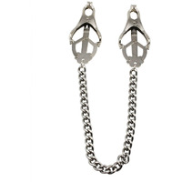 Endurance Butterfly Nipple Clamps With Jewel Chain Silver(D0102H7HY0A.)