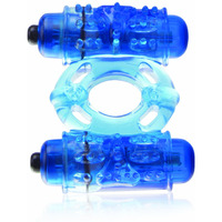 O Wow Double Wammy Blue Vibrating Ring(D0102H7X5IG.)