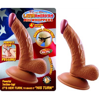 Latin American Mini Whopper 4 inches Curved Dong, Balls Brown(D0102H7HCUG.)