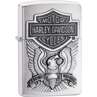 200HD.H284 - Zippo HD Brushed Chrome Lighter, Made In Usa