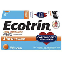 Ecotrin Low Strength Aspirin, 81mg Low Strength, 150 Safety Coated Tablets