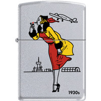 205CI011323 - ZIPPO PROCUT 205 Satin-Windy Girl 1930s / MP313148