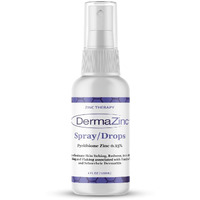 DermaZinc Therapy Spray/Drops, Zinc Spray for Skin, Drops, Skin Disorder Relief Spray and Drops for Psoriasis, Dermatitis, Eczema, and Other Skin Condition Symptoms, 4oz