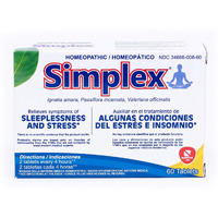 Nartex Simplex Homeopathic Sedative Tablets, 60 Count