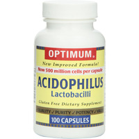 Optimum Acidophilus Lactobacilli Capsules, 100 Count