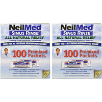 NeilMed Sinus Rinse 100 Salt Premixed Packets for Allergies & Sinus (Pack of 2)