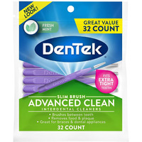 Dentek Dentek Slim Brush Cleaners, 32 Each (Pack of 4)