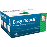 Easy Touch 826081 Pressure Activated SAFETY Lancets, 26 gauge,100 count