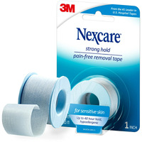 Nexcare Strong Hold Pain-Free Removal Tape, Silicone Adhesive, Secures Dressing and Lifts Away Cleanly - 1 In x 4 Yds, 1 Roll of Tape