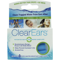 ClearEars Water Removing Earplugs 10 Count