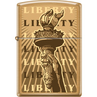 204BCI018408 - ZIPPO PROCUT Brushed Brass Statue Of Liberty Torch