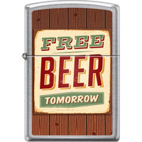 207CI012664 - ZIPPO PROCUT Street Chrome Free Beer Tomorrow
