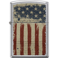 207CI018425 - ZIPPO PROCUT Street Chrome Aged American Patriotic