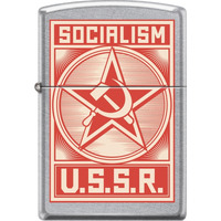 207CI018443 - ZIPPO PROCUT Street Chrome Socialism USSR Poster