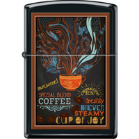 218CI018422 - ZIPPO PROCUT Black Matte Chalkboard Poster Coffee