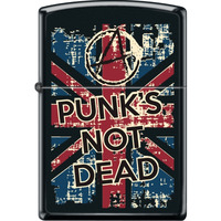 218CI018424 - ZIPPO PROCUT Black Matte Punks Not Dead