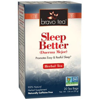 Bravo Tea Sleep & Renew Herbal Tea Caffeine Free, 20 Tea Bags