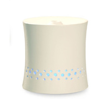 Ultrasonic Aroma Diffuser/Humidifier with Ceramic Housing - White