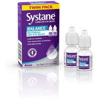 Systane Balance Lubricant Eye Drops, Restorative Formula, Twin pack, 0.33 Fl Oz (Pack of 2)