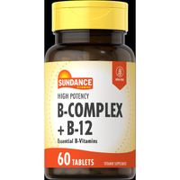 Sundance B Complex Plus B-12 Capsules, 60 Count