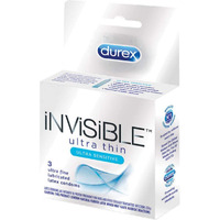 Durex Invisible Ultra Thin Latex Condoms 3 Pack(D0102H7TGBU.)
