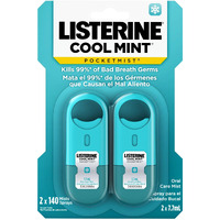 Listerine Cool Mint Pocketmist, Cool Mint Flavor, 0.26 Fl Oz - 2 Count (Pack of 6)